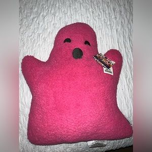 Novogratz Sherpa hot pink ghost pillow